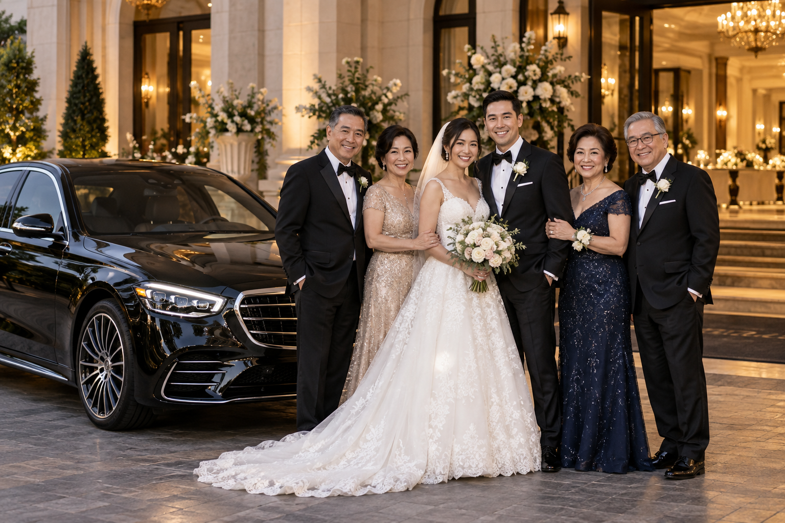 luxury sedan for weddings